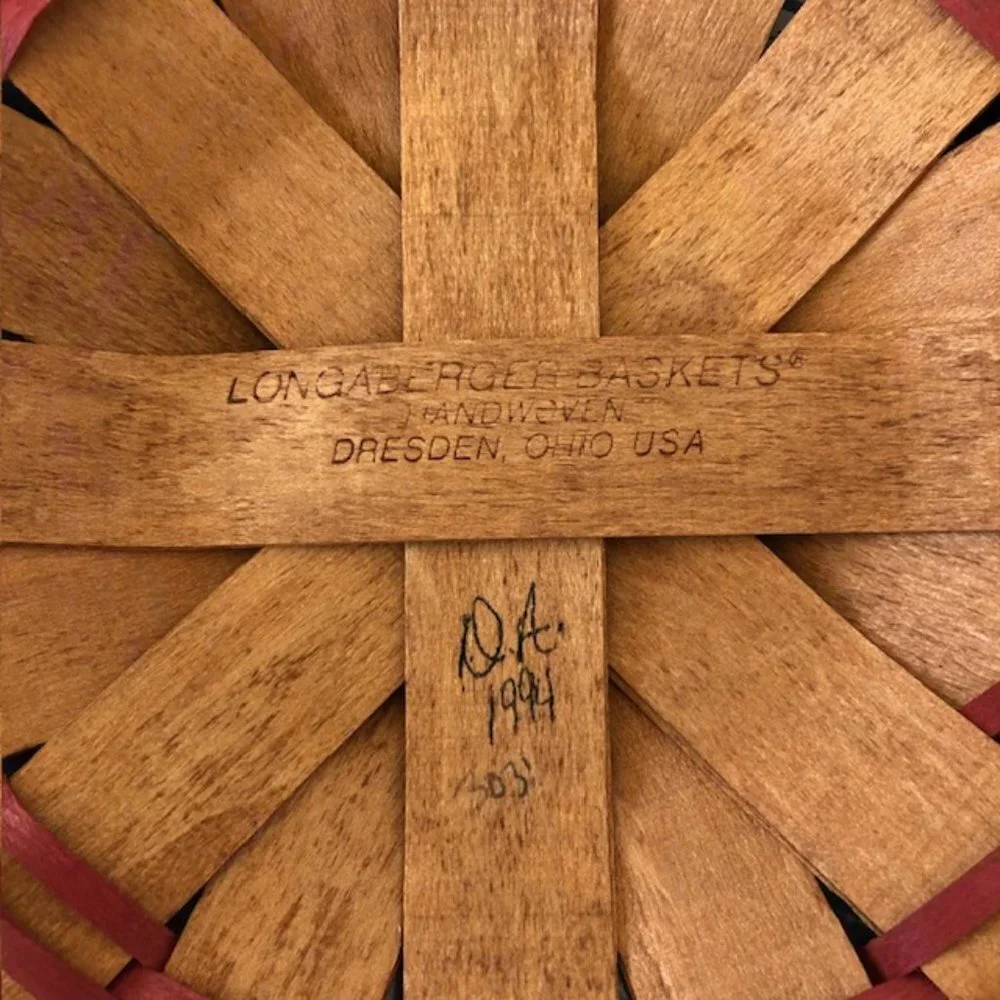 LONGABERGER Mother's Day Basket of Love Liner Protector 1995